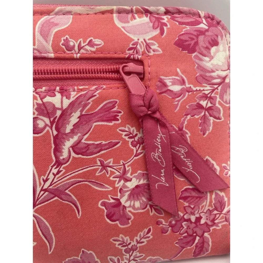 Vera Bradley Large Zip Wallet Travel Organizer Hope Toile Retired Pattern - Picture 2 of 16